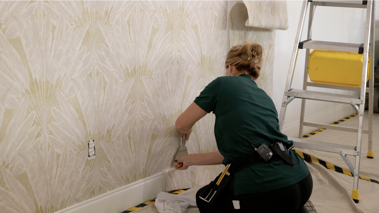 Ceiling Wallpaper Installation
