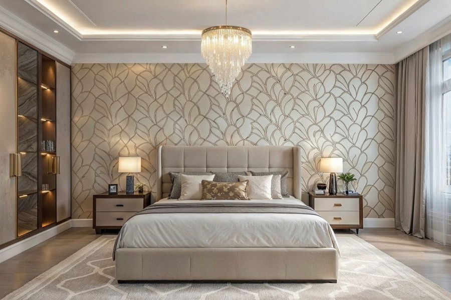 Professional wallpaper installation team